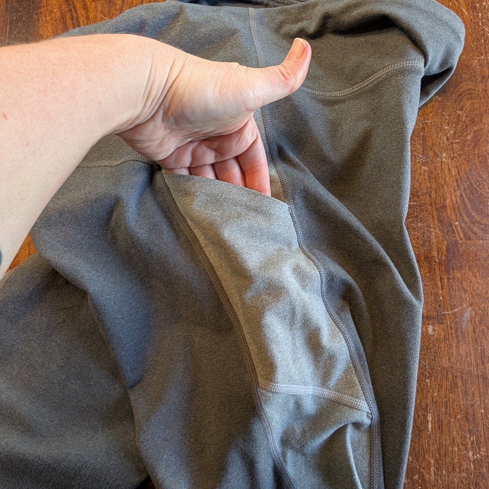 Lands' End Leggings Womens Large Gray Fitness Gym Hiking Lounge Casual Pants - Picture 6 of 8